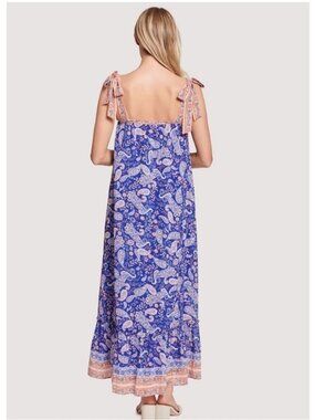 Lost + Wander | Sunday Stroll Maxi Dress | Blue &‎ Orange Paisley | Size XS/S